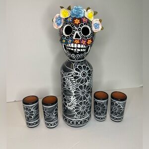 Artesano Hand-painted Tequila Decanter Set